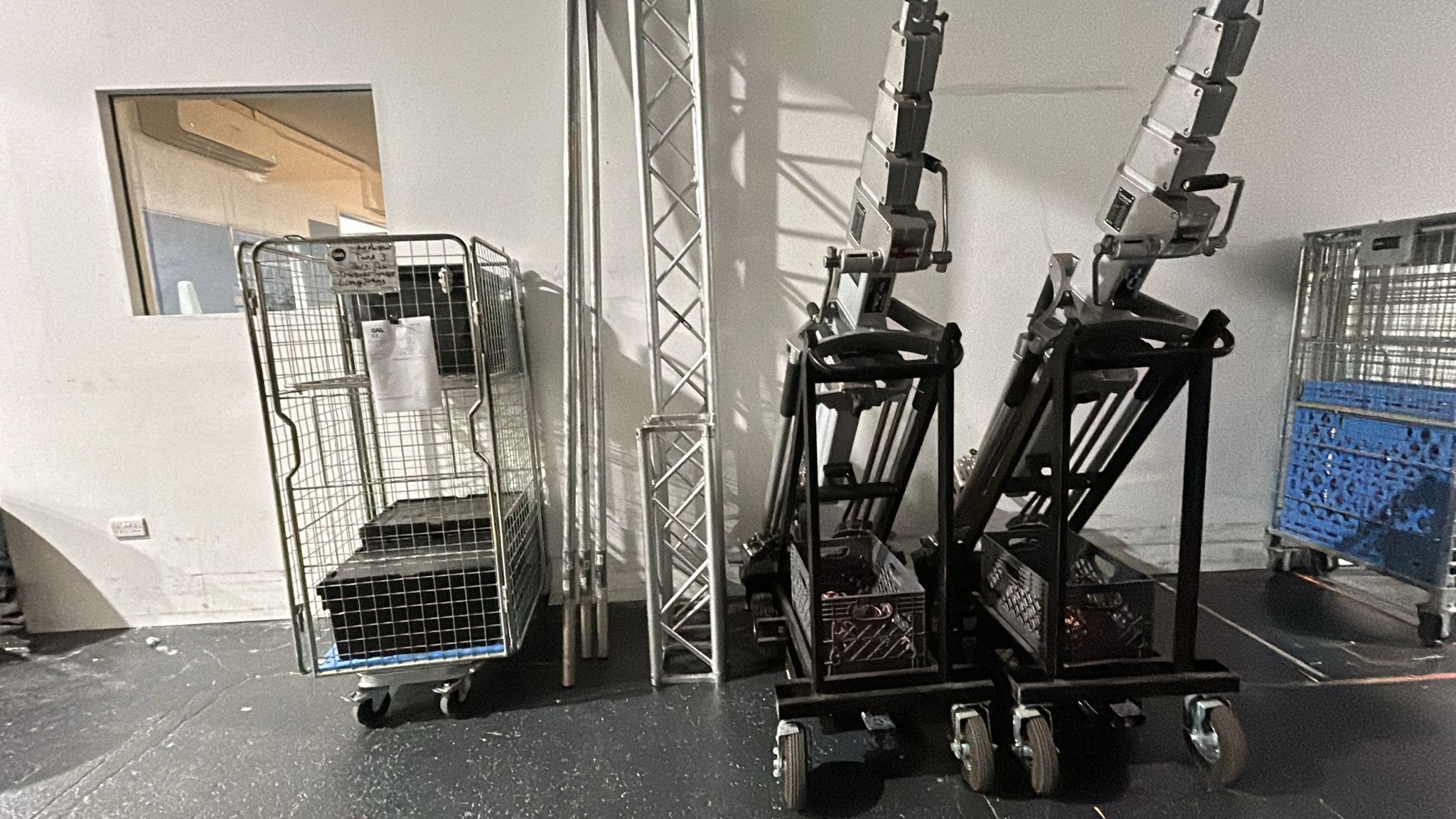 Professional movers delivering staging materials